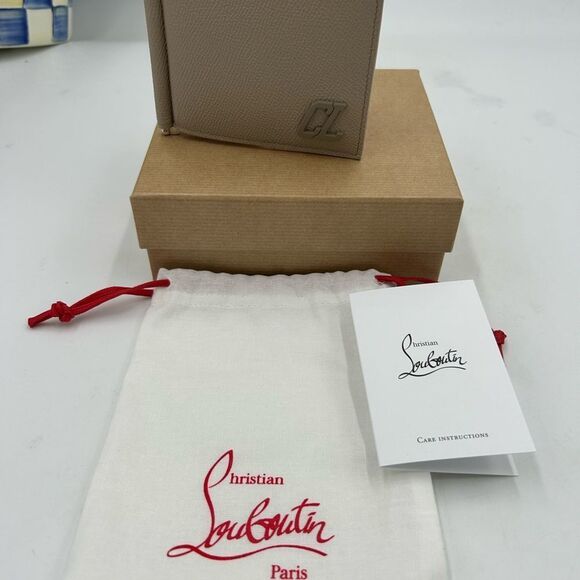 Men's Christian Louboutin calf leather wallet made in Italy NWT - Picture 4 of 9